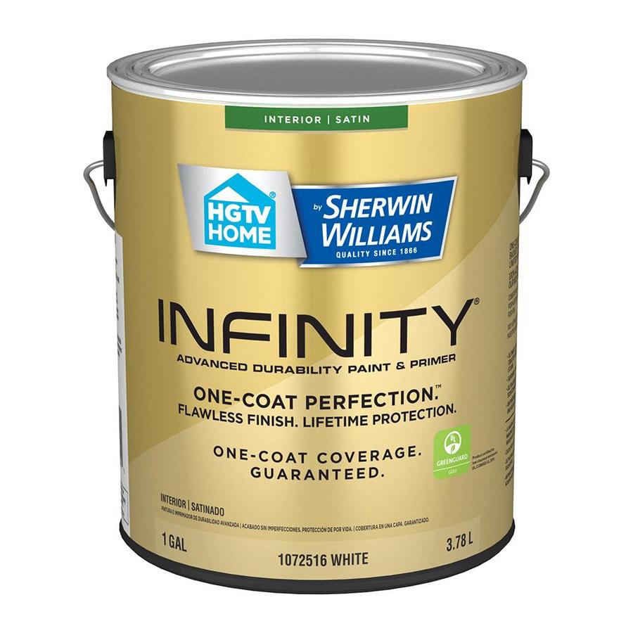 HGTV HOME by SherwinWilliams Infinity Satin White Latex Paint (Actual