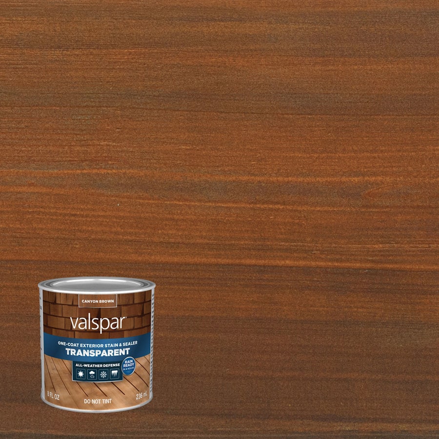 Valspar Pre-Tinted Canyon Brown Transparent Exterior Wood ...