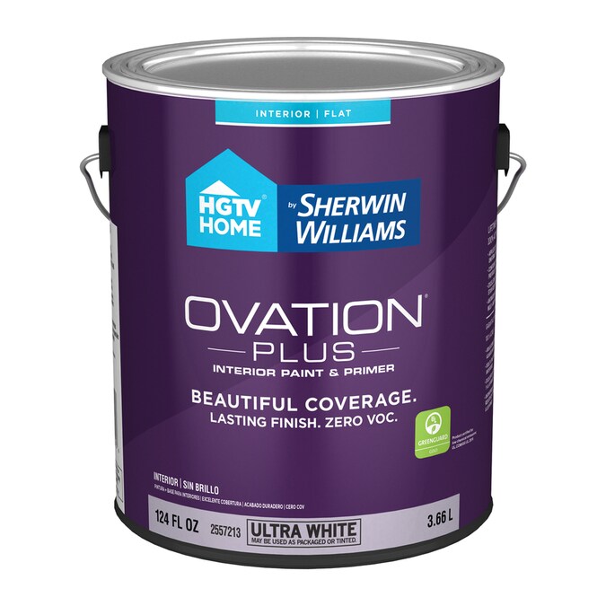 HGTV HOME by Sherwin Williams Ovation Plus Flat Tintable Interior Paint 1 Gallon in the 
