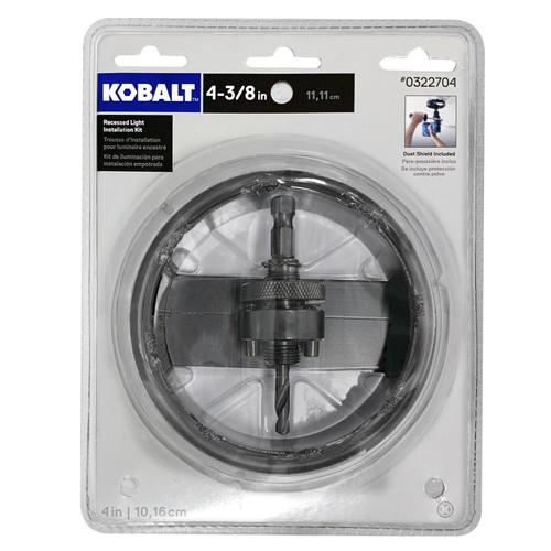 Kobalt 4 3 8 In Carbide Grit Arbored Recessed Lighting Hole Saw At