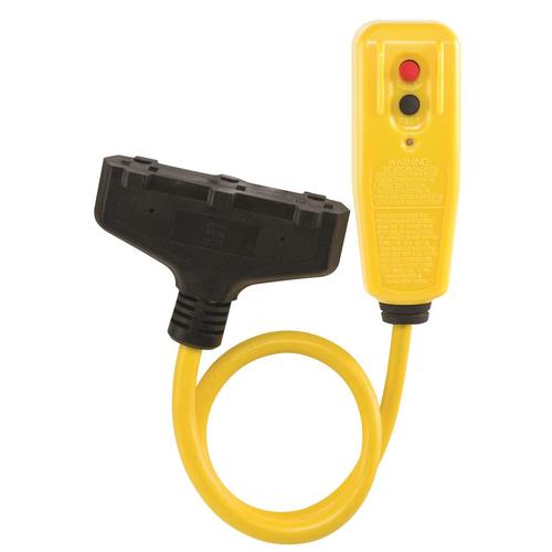 Tower Manufacturing 2ft 15Amp 120Volt 3Outlet 12Gauge Yellow