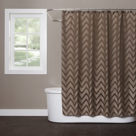 At Lowes Saay Knight Limited Chevron Polyester Brown Patterneded Shower Curtain 72 In X