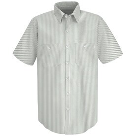 Mens Short Sleeve Industrial Stripe Work Shirt