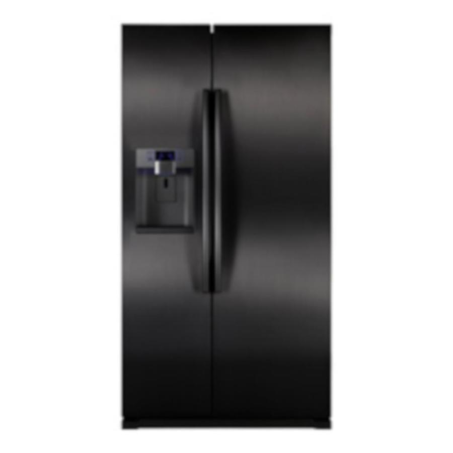 Samsung RSG257AABP 24.1-cu ft Side-By-Side Counter-Depth Refrigerator with Single Ice Maker (Black) ENERGY STAR