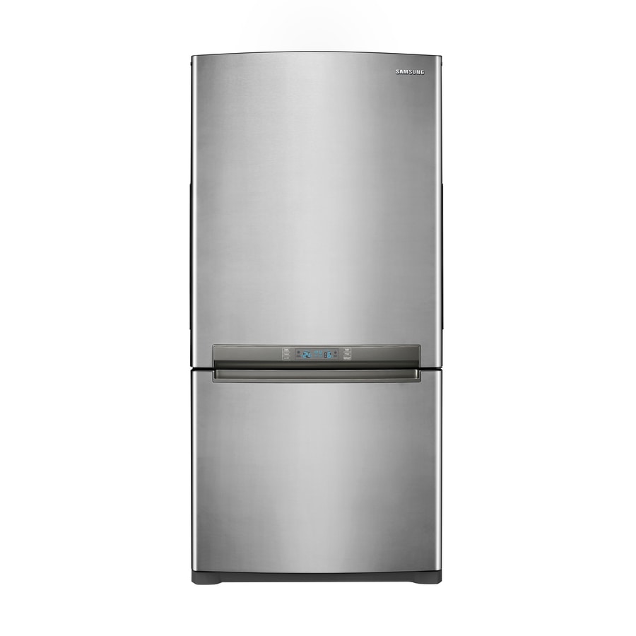 Samsung 18 cu ft Bottom Freezer Refrigerator (Platinum) ENERGY STAR at ...