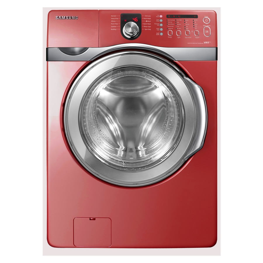 Samsung 4 3 Cu Ft Front Load Washer Red ENERGY STAR In The Front   036725568921 