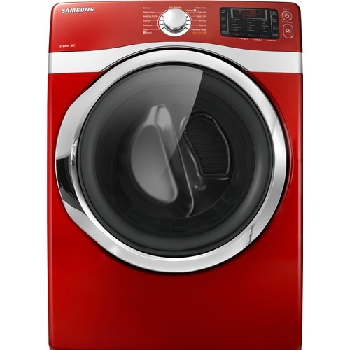 Samsung 7.5-cu ft Stackable Steam Cycle Electric Dryer (Red) in the ...