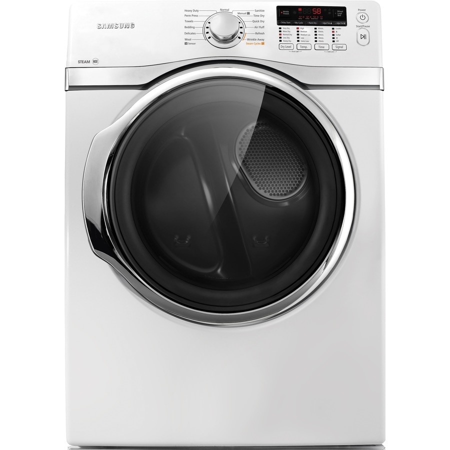 Samsung Stackable Steam Cycle Electric Dryer (White) at Lowes.com