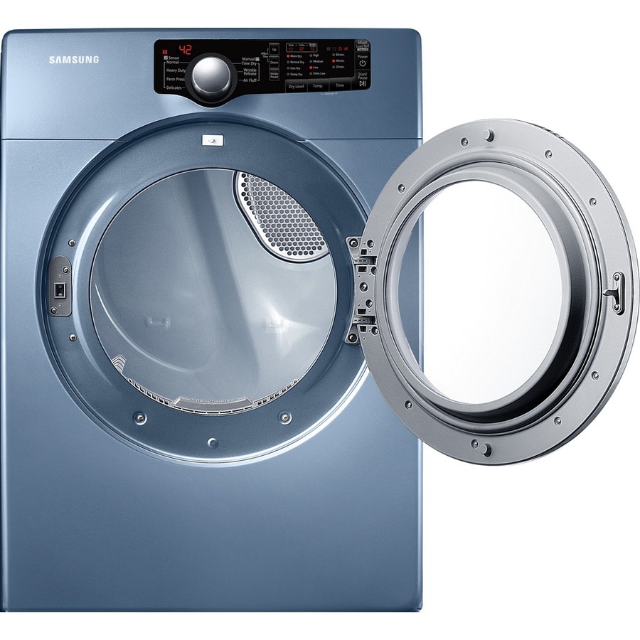 Shop Samsung 7.3-cu ft Stackable Electric Dryer (Blue) at Lowes.com - Samsung 7.3-cu ft Stackable Electric Dryer (Blue)