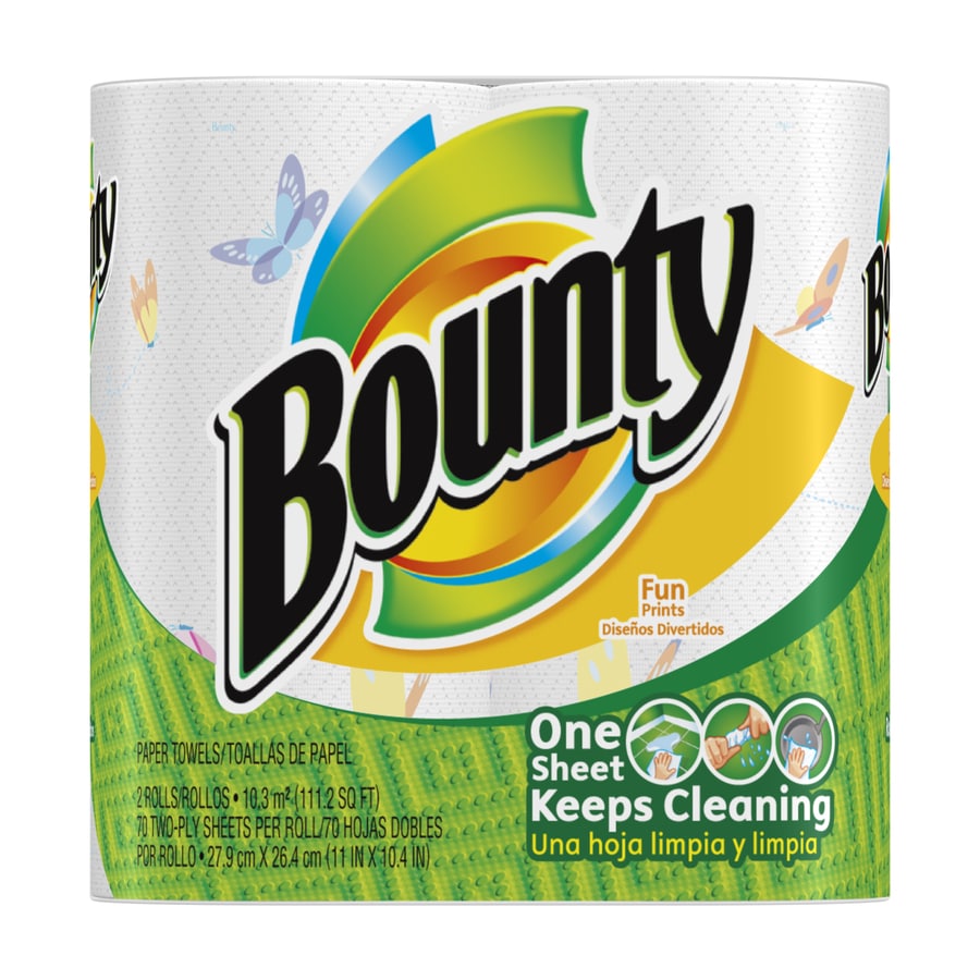 Bounty DRP 2CT BNTY PAPER FUN (+47641 in the Paper Towels department at