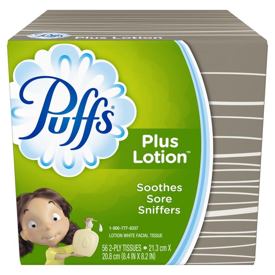Puffs Lotion White facial tissue Plus Lotion - 56 ct (037000348641)