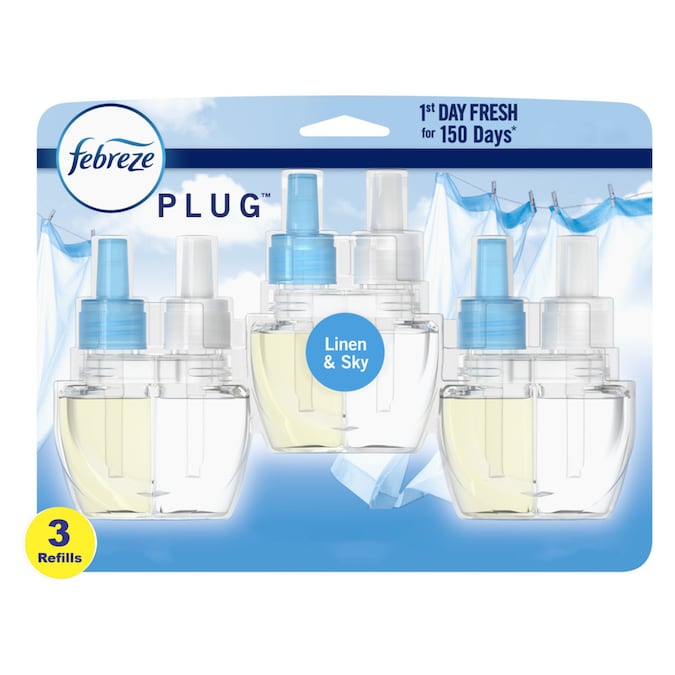 Febreze 3-Pack Linen and Sky Refill Air Freshener in the ...