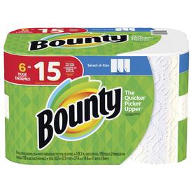 Bounty Select-A-Size Paper Towels, White, 6 Huge Rolls