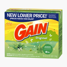 Gain Laundry Detergent Powder, Original, 40 Loads, 45 oz