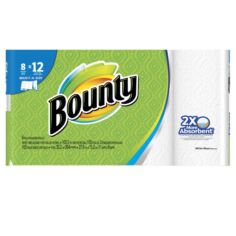 Bounty 8-Count Paper Towels in the Paper Towels department at Lowes.com