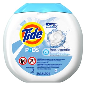 UPC 037000898924 product image for Tide Pods Free & Gentle 72 Count Unscented HE Capsules Laundry Detergent | upcitemdb.com