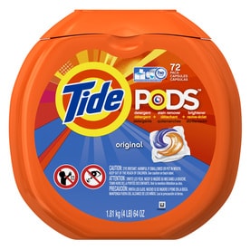 Tide Pods 72 Count Original HE Capsules Laundry Detergent