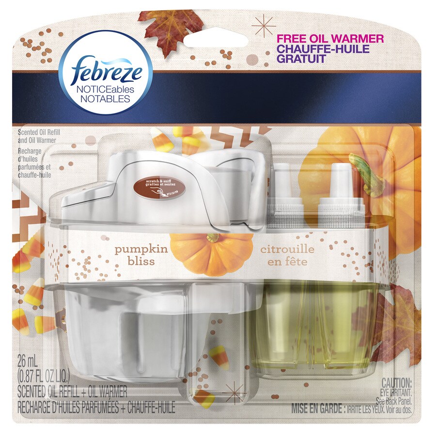 Febreze Noticeables 0.87oz Pumpkin Bliss Electric Air Freshener Kit at