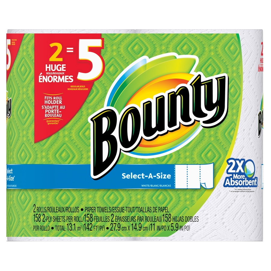 Bounty 2-Count Paper Towels in the Paper Towels department at Lowes.com