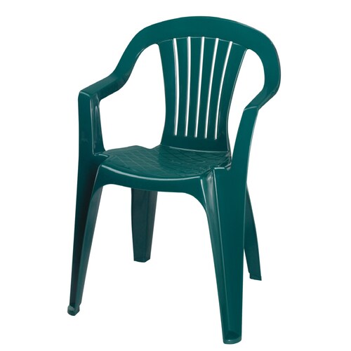 Adams Mfg Corp Hunter Green Resin Stackable Patio Dining Chair in the