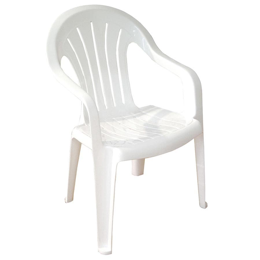 Adams Mfg Corp White Resin Stackable Patio Chaise Lounge Chair - White