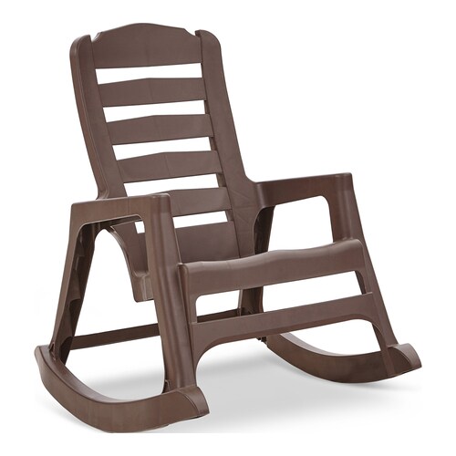 Adams Mfg Corp Stackable Plastic Rocking Chair S With Solid Seat