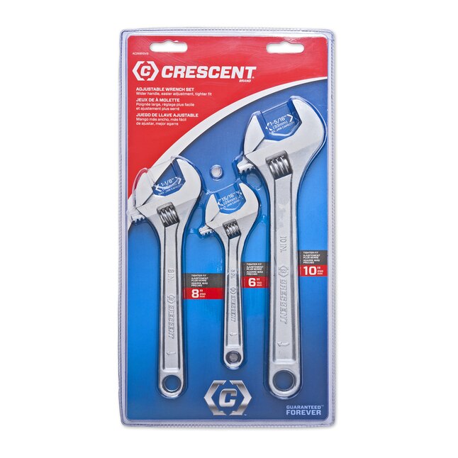 Crescent AC26810VSSQPLP 3-Piece (Sae) and Metric Combination Standard Wrench