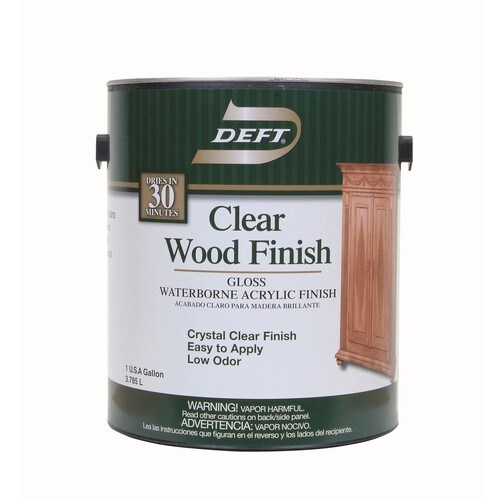 Deft Water Base Clear Wood Finish 128fl oz Interior Stain in the