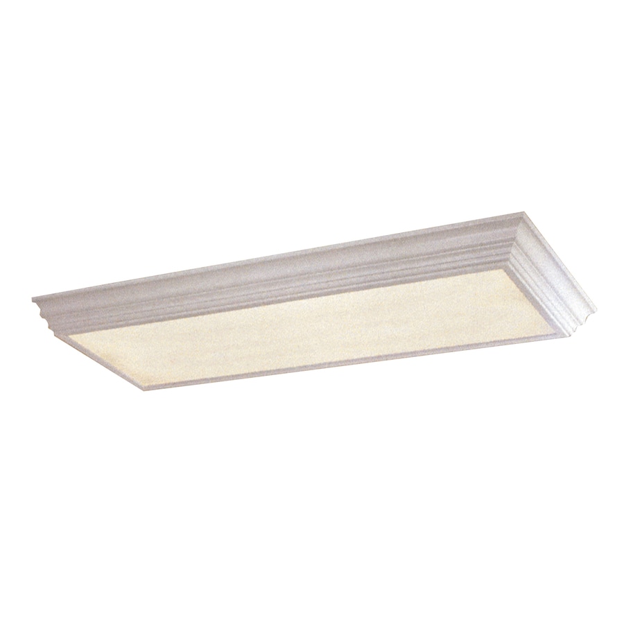 shop portfolio frosted acrylic flush mount fluorescent light (common