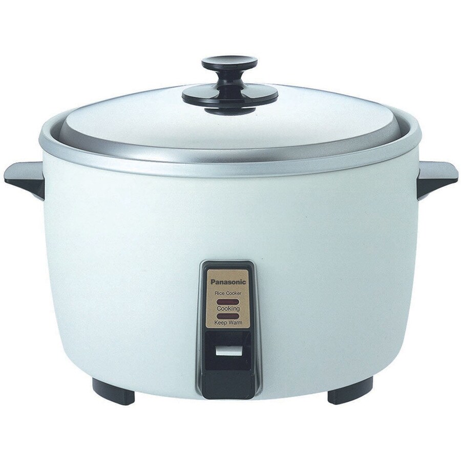 Panasonic 10-Cup Rice Cooker/Steamer with Glass Lid in Silver