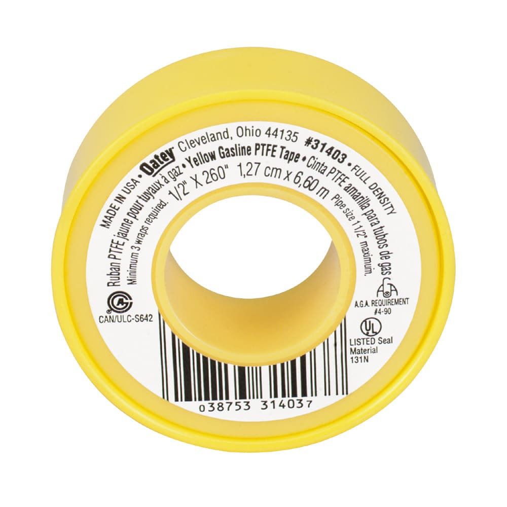 Yellow Gas Line Teflon Tape