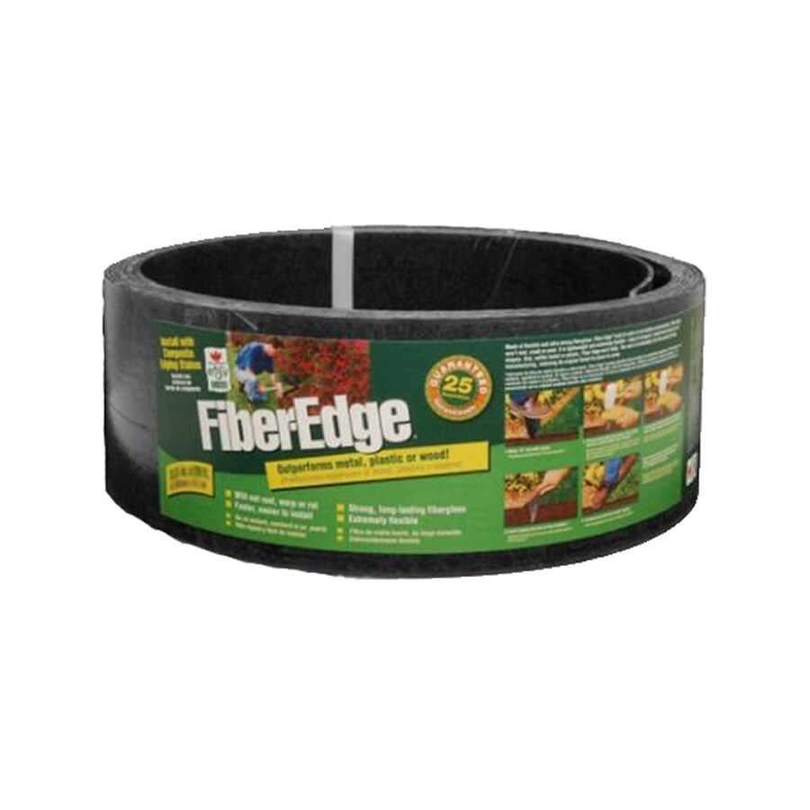 Easy Gardener 20 Ft Black Fiberglass Landscape Edging Roll At