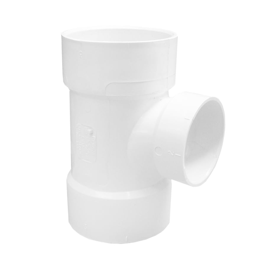 Genova 61132N SCHEDULE 30 PVC-DWV FITTINGS 3-in x 3-in x 2-in dia PVC Schedule 30 Hub Sanitary Tee Fitting