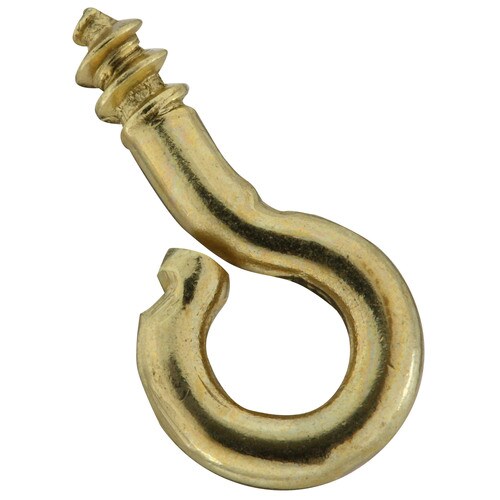 Stanley National Hardware Brass Screw Eye Hook 7 Pack In The Hooks