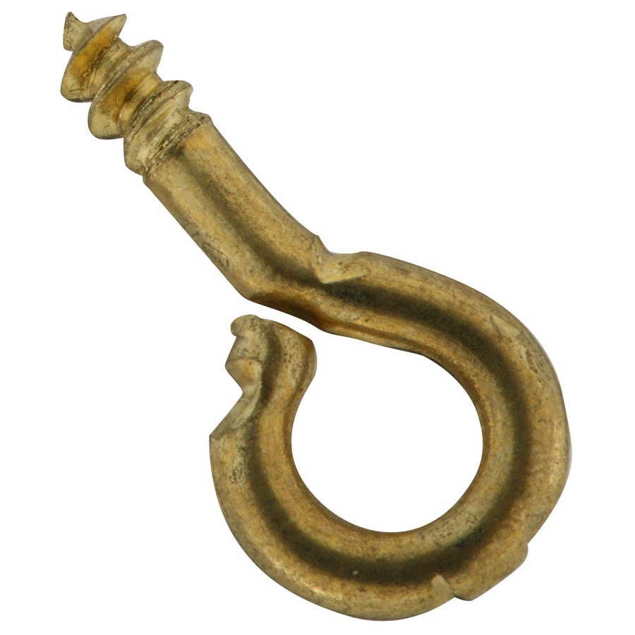 StanleyNational Hardware 7Pack Solid Brass Screw Eyes Hooks at