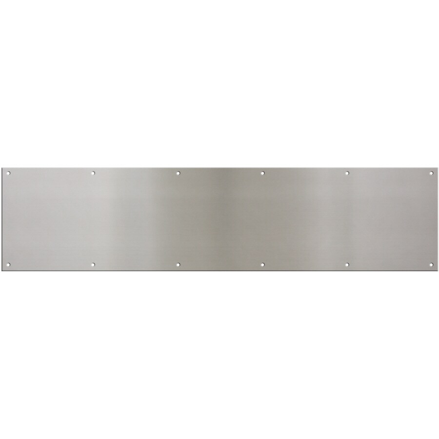 National V1997 34-in x 8-in Satin Nickel Entry Door Kick Plate