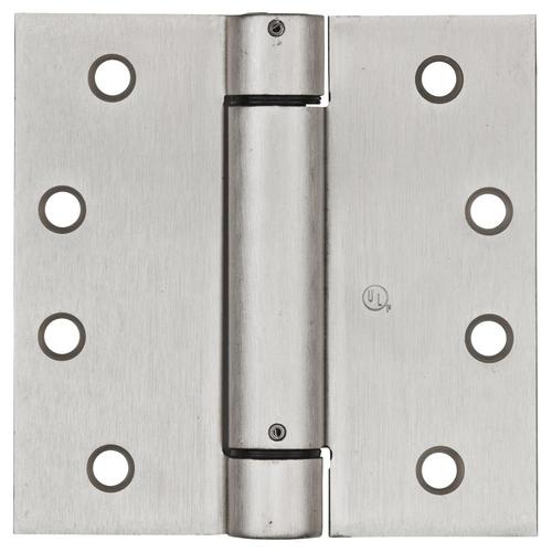 National Hardware 4in Satin Nickel Barrel Door Hinge in the Door