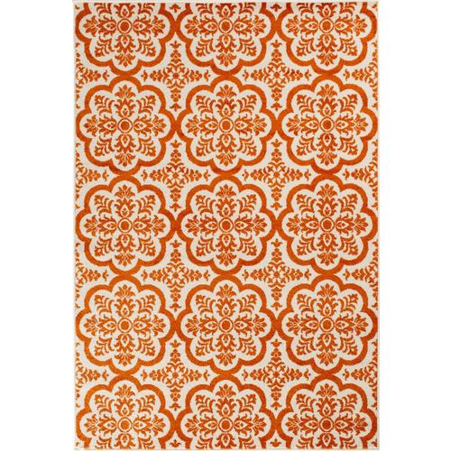 Natco Terrace TPC Contoy snow/tang 5x7 5 x 7 white Indoor/Outdoor