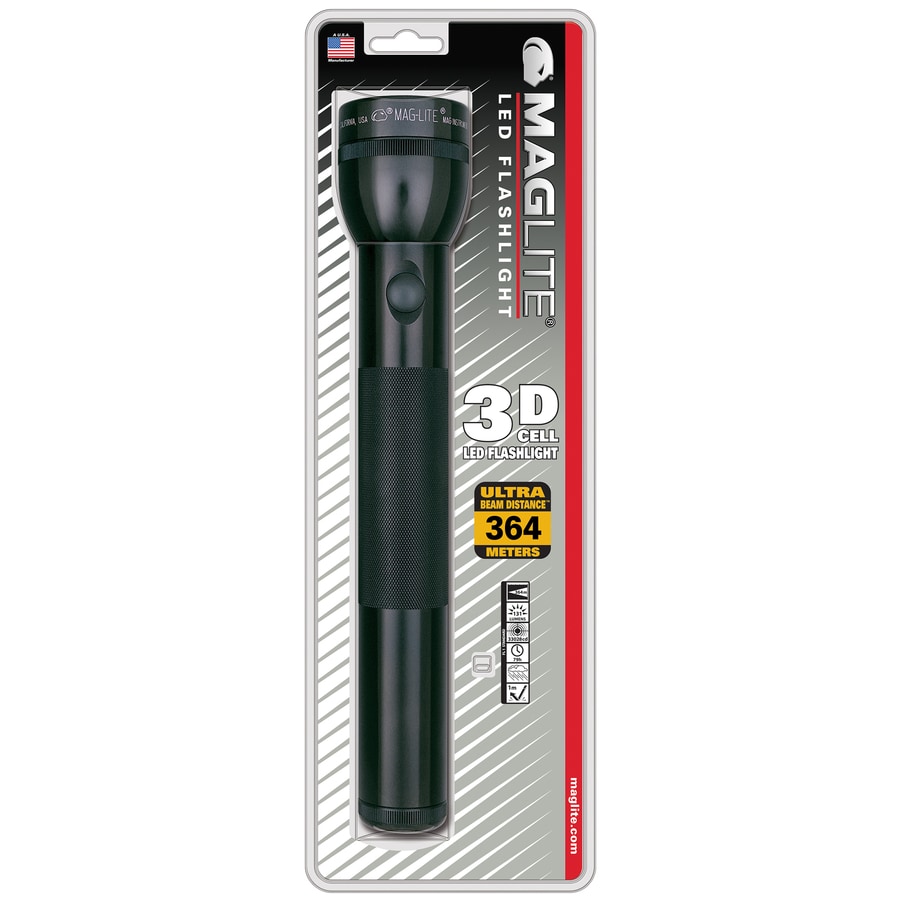 LED 3-Cell D Black Aluminum Flashlight in Flashlights department at Lowes.com