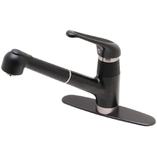 Price Pfister Genesis Black 1 Handle Pull Out Kitchen Faucet Lowe S
