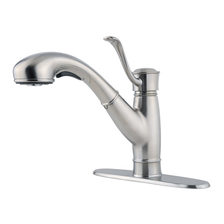 Price Pfister Picardy Stainless Steel Kitchen Faucet in the Kitchen