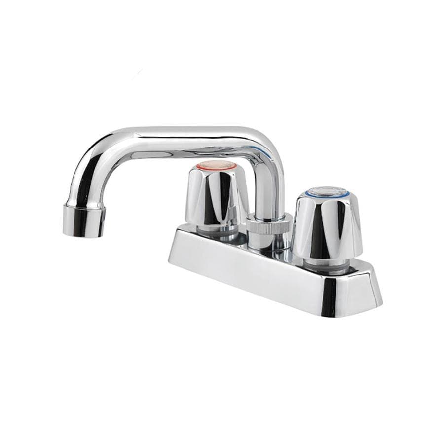 Pfister Pfirst Series 2-Handle Kitchen Faucet with White Side Spray Polished Chrome