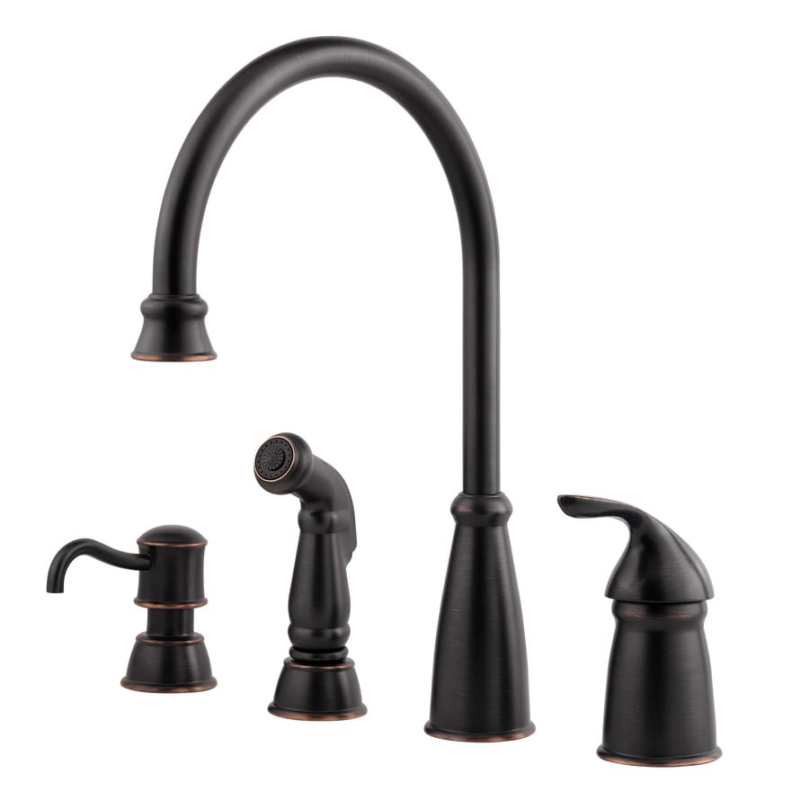 Shop Pfister Avalon Tuscan Bronze 1 Handle High Arc Kitchen Faucet for Astounding Pfister Avalon Kitchen Faucet you should have