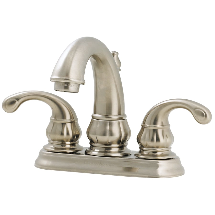 Pfister Treviso Brushed Nickel 2Handle 4in Centerset