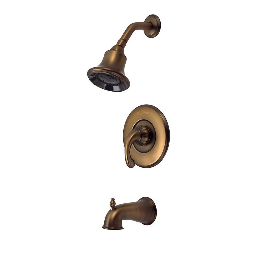 Price Pfister Treviso Tuscan Bronze 1Handle Tub & Shower Faucet with SingleFunction Showerhead