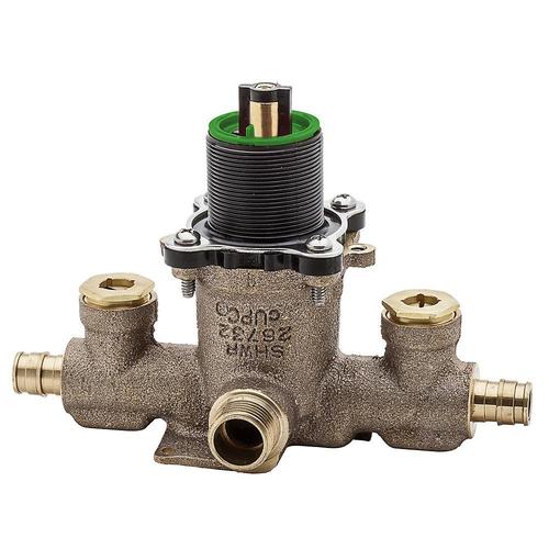 Pfister 1/2in ID Pex x 1/2in OD MNPT Brass Diverter Valve in the Tub