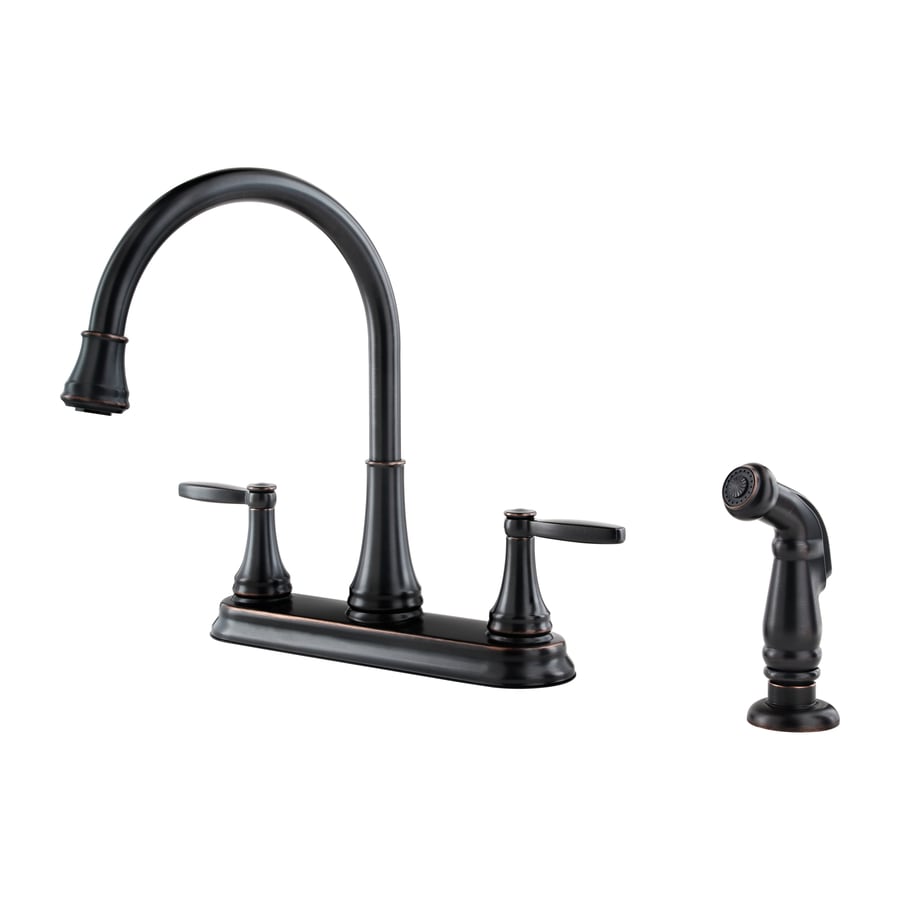 Kitchen Faucet 2 Handle Lever Deck Mount High Arc Bronze Vintage Style New 7449681712582 Ebay