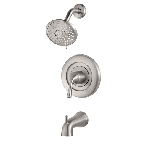 Pfister Universal Trim Brushed Stainless Steel 1Handle Bathtub and Shower Faucet Trim Kit with