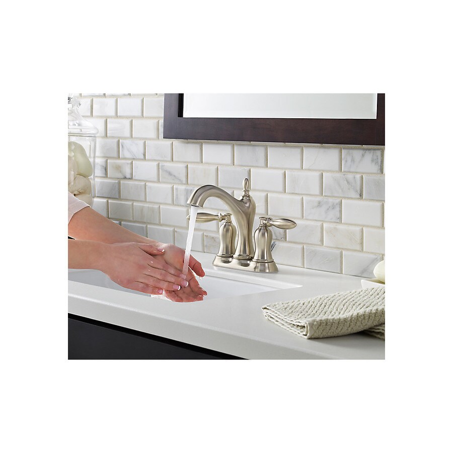 Pfister Arlington Brushed Nickel 2-handle 4-in centerset WaterSense ...
