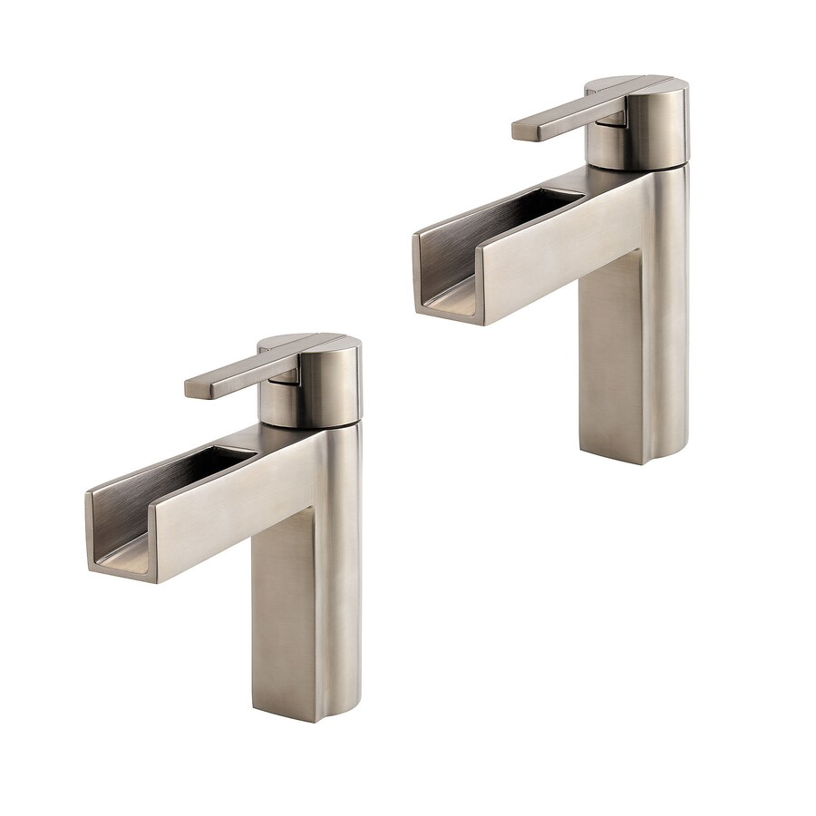 Pfister Vega Brushed Nickel 1 Handle 4 In Centerset Watersense